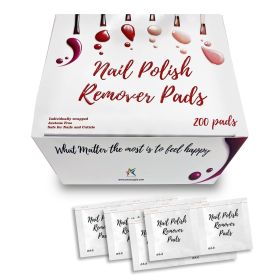 Nail Polish Remover Pads Pack of 200 Nail Polish Remover Wipes 2 ply Ethyl Acetate Fingernail Polish Remover Pads Non Acetone Advanced Nail Polis