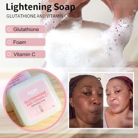 AILKE Glutathione & Vitamin C Skin Care Set, Whiten, Hydrate, Moisturizing, Skin Glowing, Even Skin Tone, For Men and Women (Color: Lightening Soap)